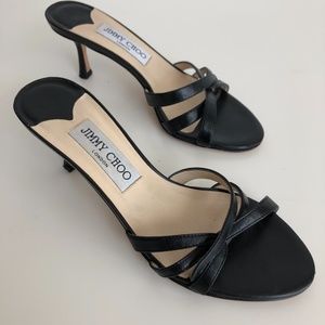 Jimmy Choo strappy heeled mule sandal shoe